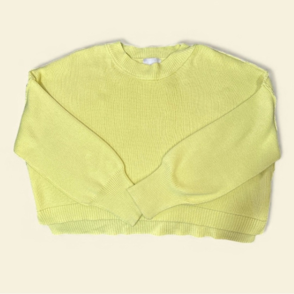 Pink Rose Lemon Yellow Women's Sweater